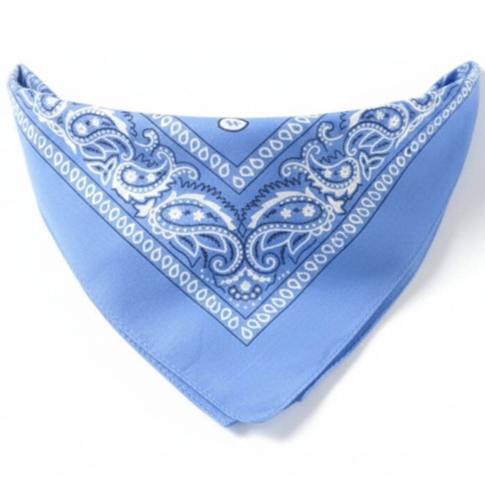 BANDANA Paisley 100% COTTON Head Wrap Durag Bandanna Summer Biker Scarf Mask - Sky Blue V563-BANDANA-SKYBLU