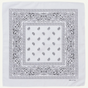 BANDANA Paisley 100% COTTON Head Wrap Durag Bandanna Summer Biker Scarf Mask - White V563-BANDANA-WHT