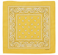 BANDANA Paisley 100% COTTON Head Wrap Durag Bandanna Summer Biker Scarf Mask - Yellow V563-BANDANA-YLW