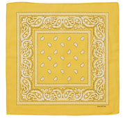 BANDANA Paisley 100% COTTON Head Wrap Durag Bandanna Summer Biker Scarf Mask - Yellow V563-BANDANA-YLW