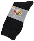 1 Pair Merino Wool Blend Work Socks Thermal Hiking Winter Warm Socks - Black - 11-14 V563-BB-1MWSOX-BLK-11_14