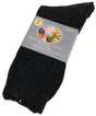 1 Pair Merino Wool Blend Work Socks Thermal Hiking Winter Warm Socks - Black - 11-14 V563-BB-1MWSOX-BLK-11_14