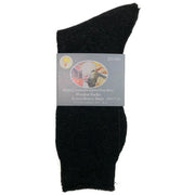 1 Pair Merino Wool Blend Work Socks Thermal Hiking Winter Warm Socks - Black - 7-11 V563-BB-1MWSOX-BLK-7_11