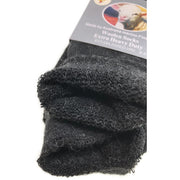 1 Pair Merino Wool Blend Work Socks Thermal Hiking Winter Warm Socks - Black - 7-11 V563-BB-1MWSOX-BLK-7_11