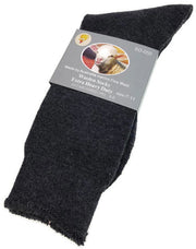 1 Pair Merino Wool Blend Work Socks Thermal Hiking Winter Warm Socks - Charcoal - 7-11 V563-BB-1MWSOX-CH-7_11