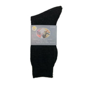 6 Pairs Merino Wool Blend Woolen Work Socks Hiking Heavy Duty Warm Thermal Bulk - Black - 7-11 V563-BB-6MWSOX-BLK-7_11