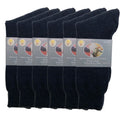 6 Pairs Merino Wool Blend Woolen Work Socks Hiking Heavy Duty Warm Thermal Bulk - Navy - 11-14 V563-BB-6MWSOX-NVY-11_14