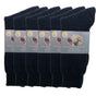 6 Pairs Merino Wool Blend Woolen Work Socks Hiking Heavy Duty Warm Thermal Bulk - Navy - 11-14 V563-BB-6MWSOX-NVY-11_14