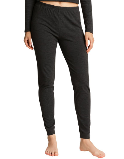 Womens Merino Wool Long Janes Thermal Underwear Layer Thermals Leggings Pants - Black - 12-14 V563-BB-SI042-BK-12_14