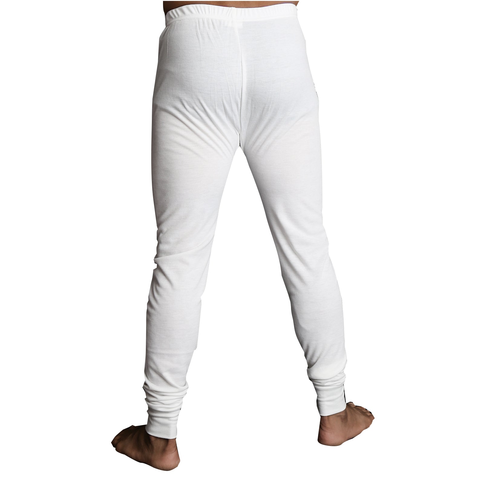 Mens Thermal Long John Pants Merino Wool Blend Base Layer Winter Warm - Beige  - XL