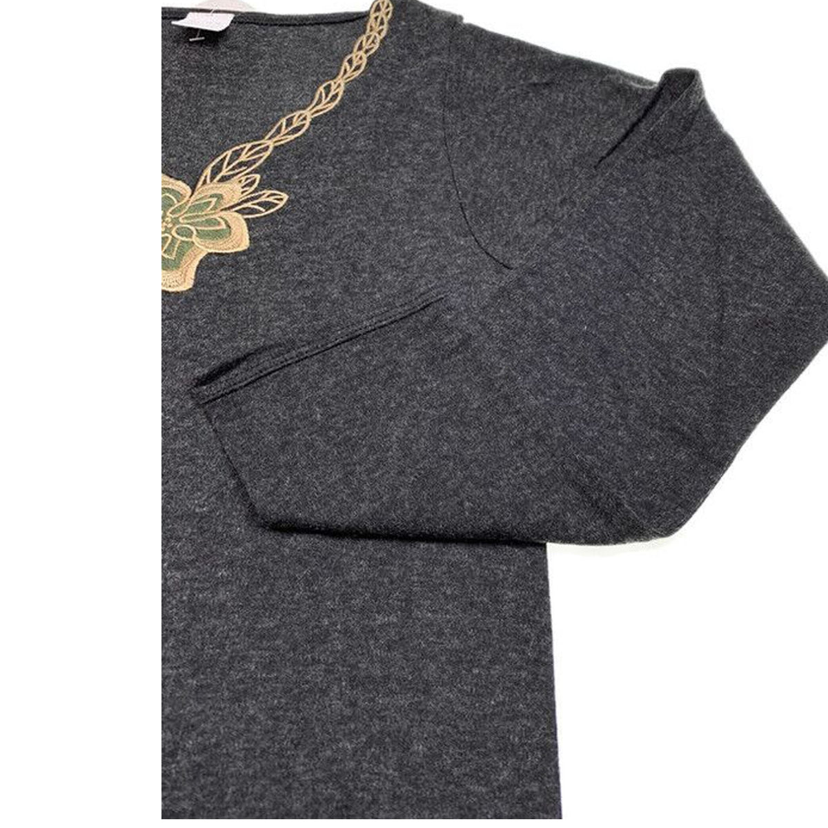 Womens Merino Wool Blend Thermal Top Long Sleeve V Neck Spencer Warm - Black - 12-14 V563-BB-SI047-BK-12_14