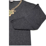 Womens Merino Wool Blend Thermal Top Long Sleeve V Neck Spencer Warm - Black - 18-20 V563-BB-SI047-BK-18_20