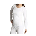 Womens Merino Wool Blend Thermal Top Long Sleeve Spencer Base Layer - Beige - 10-12 V563-BB-SI048-BG-10_12