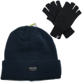 Dents 2pcs Set Mens 3M Thinsulate Pull-On Beanie + Knitted Fingerless Gloves V563-BEANIEGLOVES_SET4