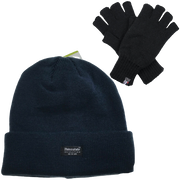 Dents 2pcs Set Mens 3M Thinsulate Pull-On Beanie + Knitted Fingerless Gloves V563-BEANIEGLOVES_SET4
