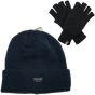 Dents 2pcs Set Mens 3M Thinsulate Pull-On Beanie + Knitted Fingerless Gloves V563-BEANIEGLOVES_SET4