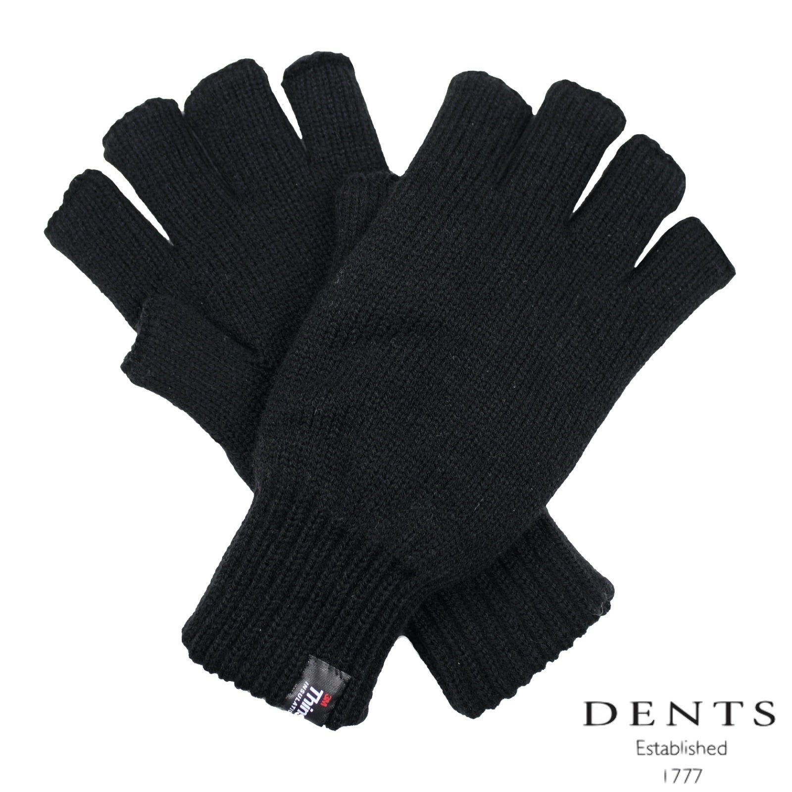 Dents 2pcs Set Mens 3M Thinsulate Pull-On Beanie + Knitted Fingerless Gloves V563-BEANIEGLOVES_SET4