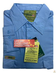 BISLEY Insect Protection Fishing Shirt Long Sleeve Casual Business Work Cotton - VRS6140_BBLB (Blue) - S V563-BISLEY-INSCTPROOF-BLU-S