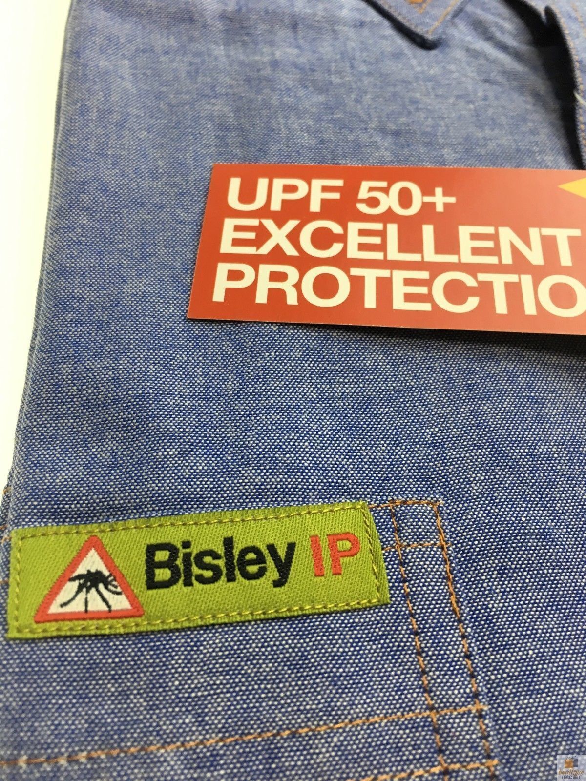 BISLEY Insect Protection Repellent Long Sleeve Casual Shirt Fishing Camping - Blue - S V563-BISLEY-ISCTSHIRT-BLU-S