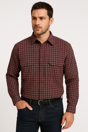 BISLEY SEERSUCKER SHORT SLEEVE SHIRT Plus King Size Work Cotton Blend Check - M V563-BISLEY-SRSUCKER-BS2770-M