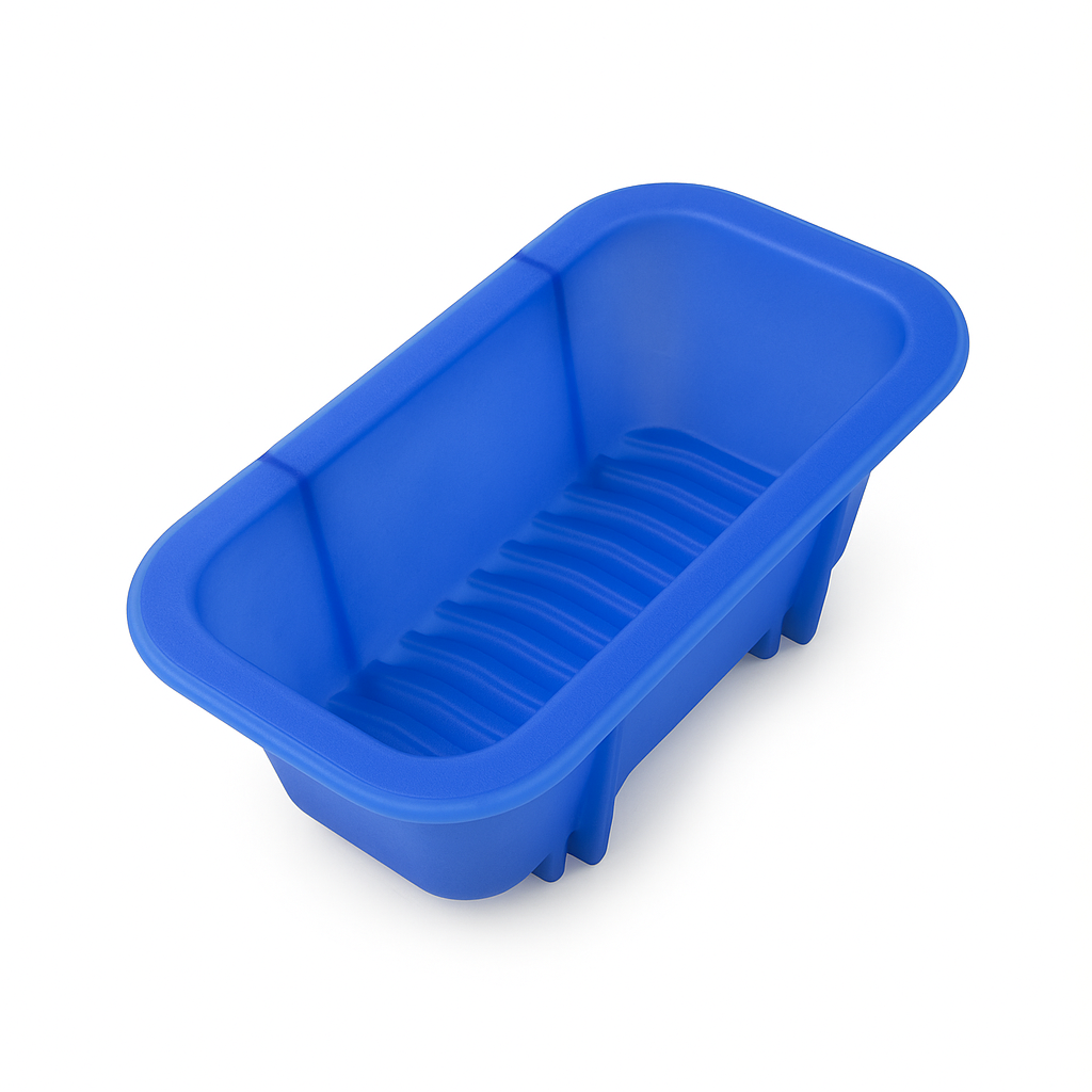 Silicone Loaf Pan Non-Stick Blue Bread Mould Baking Tray V563-BLUE_BAKING_RECTANGLE