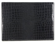 de Burg 4 Piece Table Place Mat Set Placemat with Croc Pattern - Blue V563-BM10537-BLUE