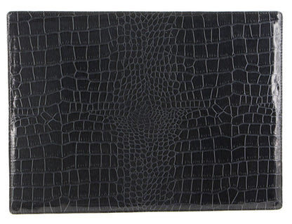 de Burg 4 Piece Table Place Mat Set Placemat with Croc Pattern - Blue V563-BM10537-BLUE
