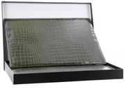 de Burg 4 Piece Table Place Mat Set Placemat with Croc Pattern - Green V563-BM10537-GREEN
