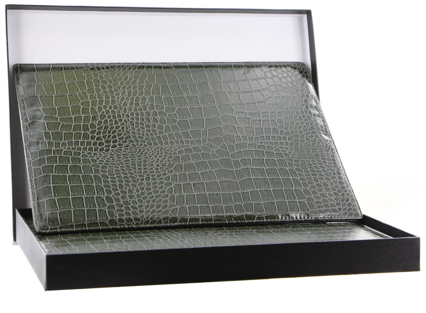de Burg 4 Piece Table Place Mat Set Placemat with Croc Pattern - Green V563-BM10537-GREEN