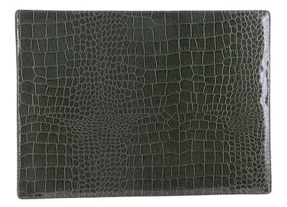 de Burg 4 Piece Table Place Mat Set Placemat with Croc Pattern - Green V563-BM10537-GREEN