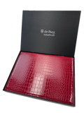 de Burg 4 Piece Table Place Mat Set Placemat with Croc Pattern - Red V563-BM10537-RED