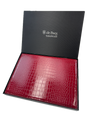 de Burg 4 Piece Table Place Mat Set Placemat with Croc Pattern - Red V563-BM10537-RED