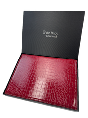 de Burg 4 Piece Table Place Mat Set Placemat with Croc Pattern - Red V563-BM10537-RED
