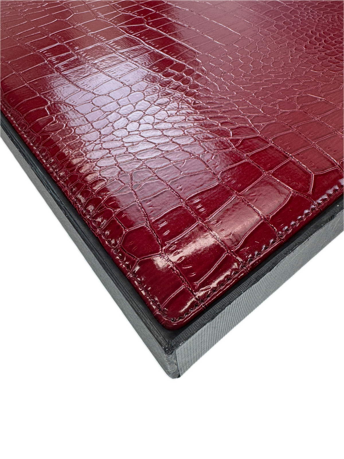de Burg 4 Piece Table Place Mat Set Placemat with Croc Pattern - Red V563-BM10537-RED