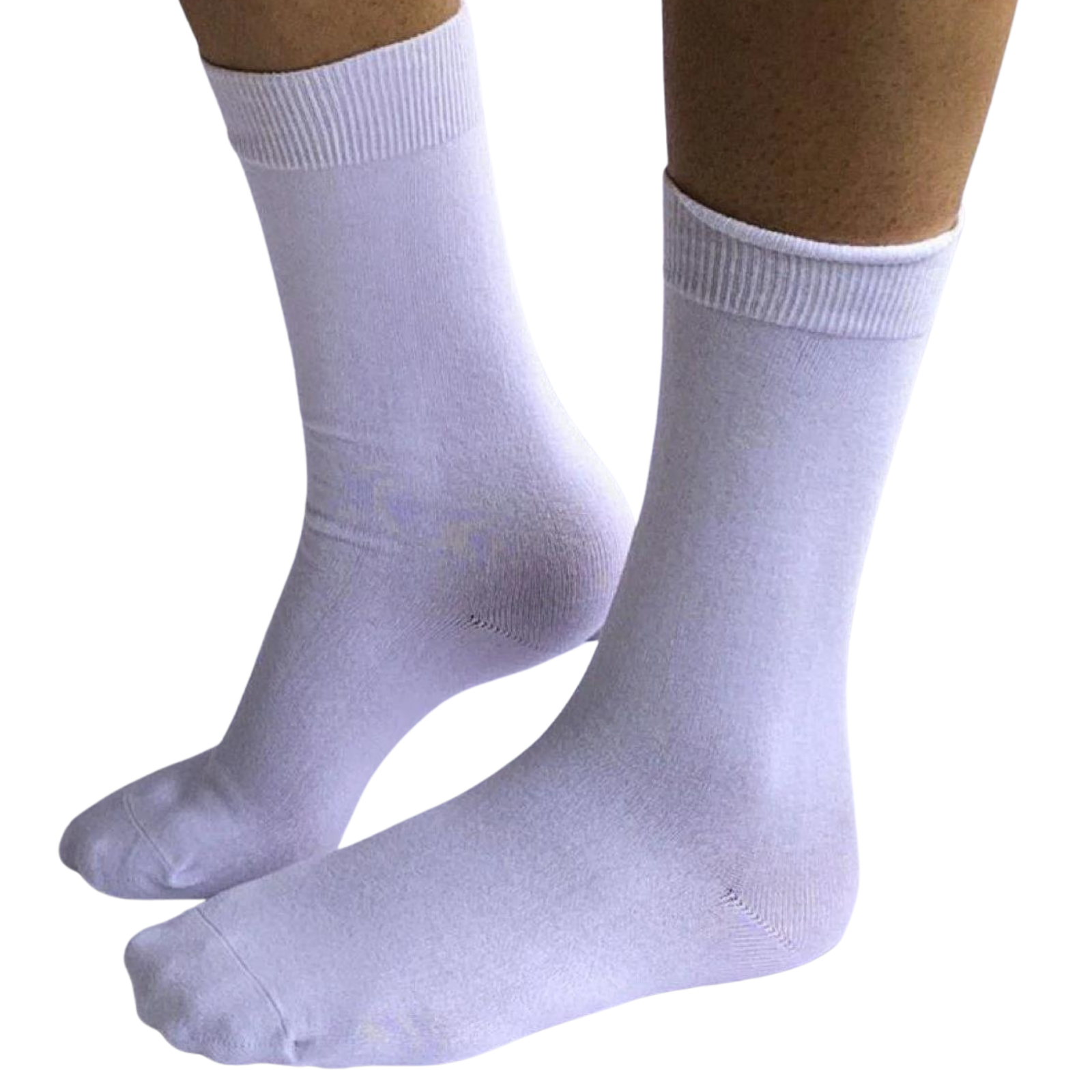 1 Pair Premium Bamboo Loose Top Socks Diabetic Diabetes Circulation Eco Sox - White - 2-8 V563-BMBLSETOP-1PAIR-WHT-2_8