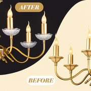 120mm Crystal Chandelier Bobeche Lamp Chandelier Part w/ Gold Pins (30mm Hole) V563-BOBECHE-1PCS