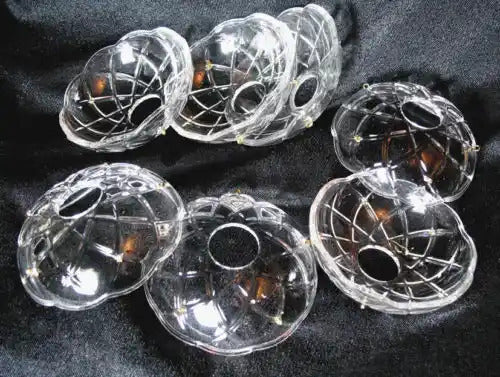 120mm Crystal Chandelier Bobeche Lamp Chandelier Part w/ Gold Pins (30mm Hole) V563-BOBECHE-1PCS