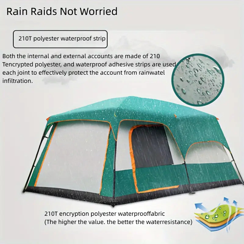 Tasman 3-5 Person Tent Camping Hiking Festival Sleeping - Green V563-BP33609