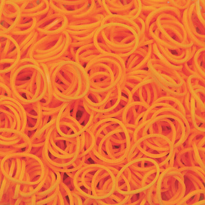 1200pcs Loom Bands Refill Kit Rubber DIY Bracelet Making Set - Plain Orange V563-BR-1200LOOMBDS-PLNORNG