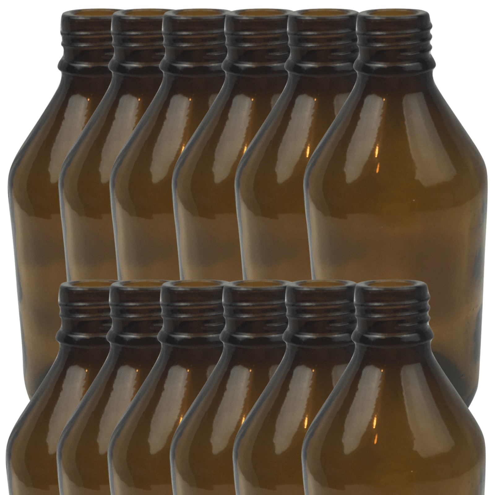 12x 600ml Amber Glass Bottle Cosmetic Essential Oil General Purpose Storage V563-BR-12BWNMEDGLASS