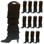 12x LEG WARMERS Knitted Womens Costume Neon Dance Party Knit 80s BULK - Black V563-BR-12LEGWARMRS-BLK