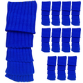 12x LEG WARMERS Knitted Womens Costume Neon Dance Party Knit 80s BULK - Blue V563-BR-12LEGWARMRS-BLU