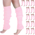 12x LEG WARMERS Knitted Womens Costume Neon Dance Party Knit 80s BULK - Light Pink V563-BR-12LEGWARMRS-LHTPNK