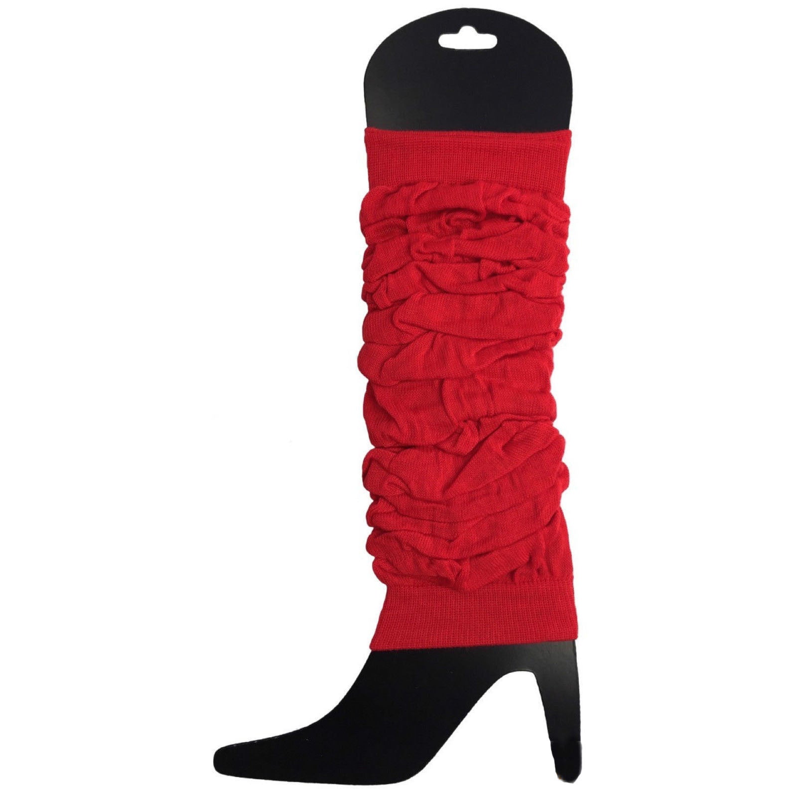12 LEG WARMERS Knitted Womens Neon Party Knit Ankle Fluro Dance Costume 80s BULK - Red V563-BR-12NNLEGWRMR-RED