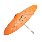 12x PARASOL UMBRELLA Chinese Japanese Bamboo Flower Pattern 80cm Large BULK - Assorted Colour Pack V563-BR-12PARUMBRLA-ASST