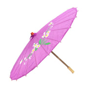12x PARASOL UMBRELLA Chinese Japanese Bamboo Flower Pattern 80cm Large BULK - Assorted Colour Pack V563-BR-12PARUMBRLA-ASST
