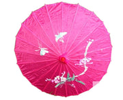 12x PARASOL UMBRELLA Chinese Japanese Bamboo Flower Pattern 80cm Large BULK - Hot Pink V563-BR-12PARUMBRLA-HPINK