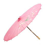 12x PARASOL UMBRELLA Chinese Japanese Bamboo Flower Pattern 80cm Large BULK - Light Pink V563-BR-12PARUMBRLA-LTPNK