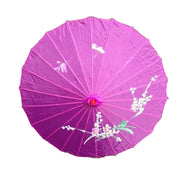 12x PARASOL UMBRELLA Chinese Japanese Bamboo Flower Pattern 80cm Large BULK - Purple V563-BR-12PARUMBRLA-PUR