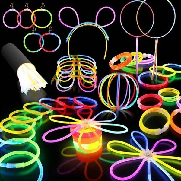 15 GLOW STICKS Party Light Glow In The Dark Rave NECKLACE Disco Bulk V563-BR-15GLWSTKS